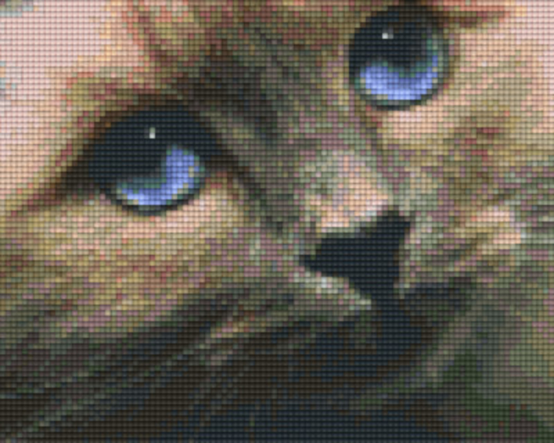 Blue Eyed Cat Four [4] Baseplate PixelHobby Mini-mosaic Art Kit image 0